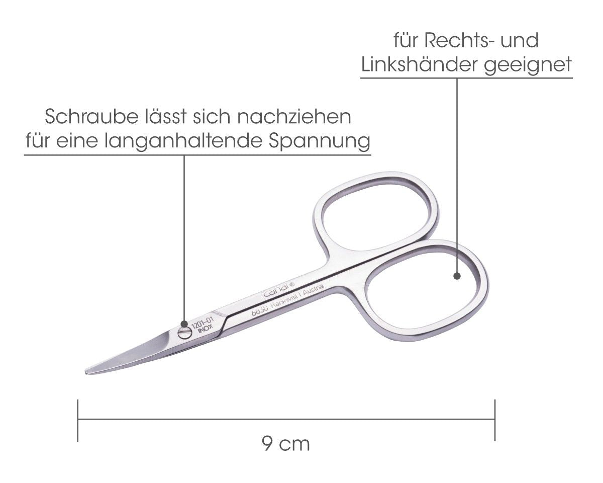 Babyschere gebogen, rostfrei