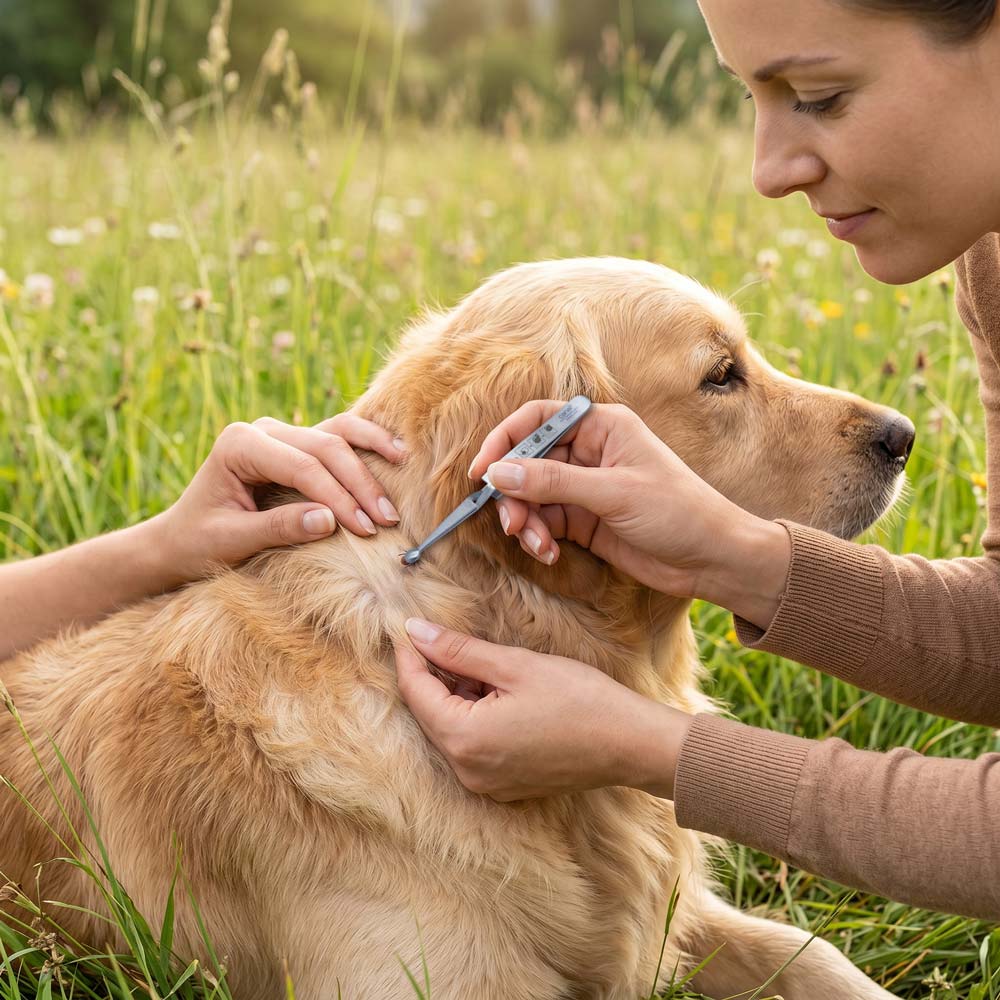 canal Zeckenpinzette für Tiere Anwendung