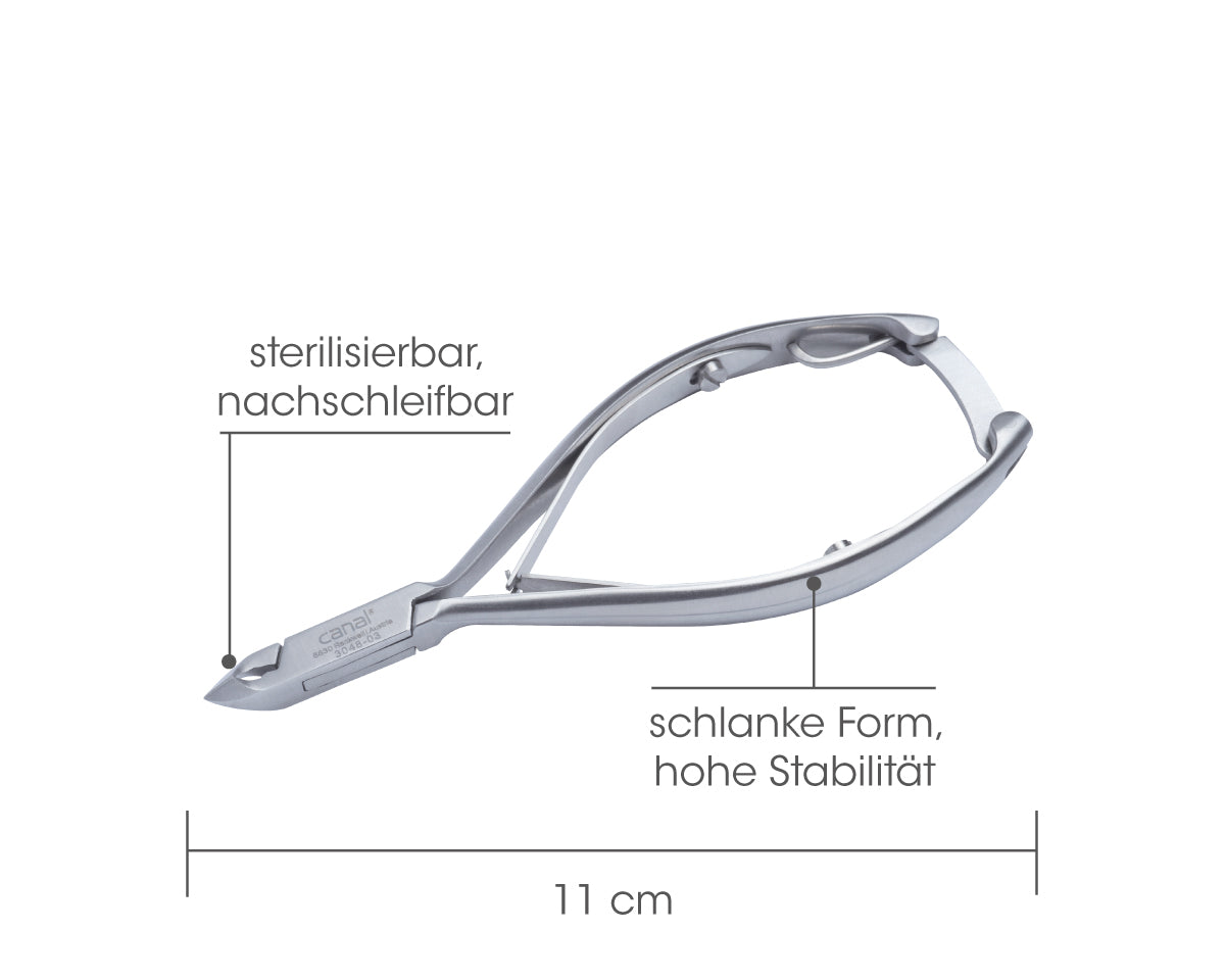 Hautzange 5 mm Schneide, rostfrei