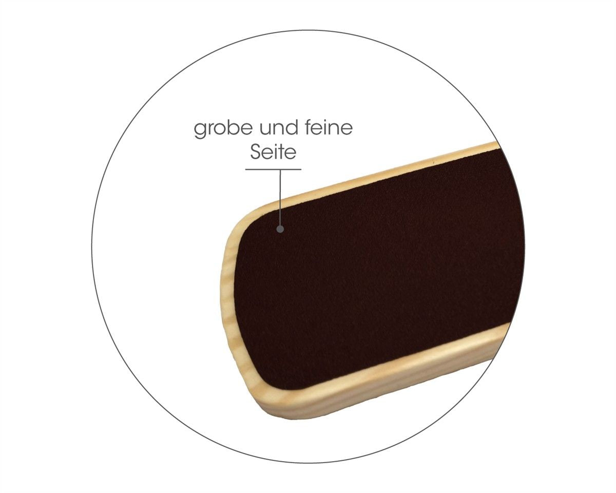 Hornhautfeile natur mit Holzgriff