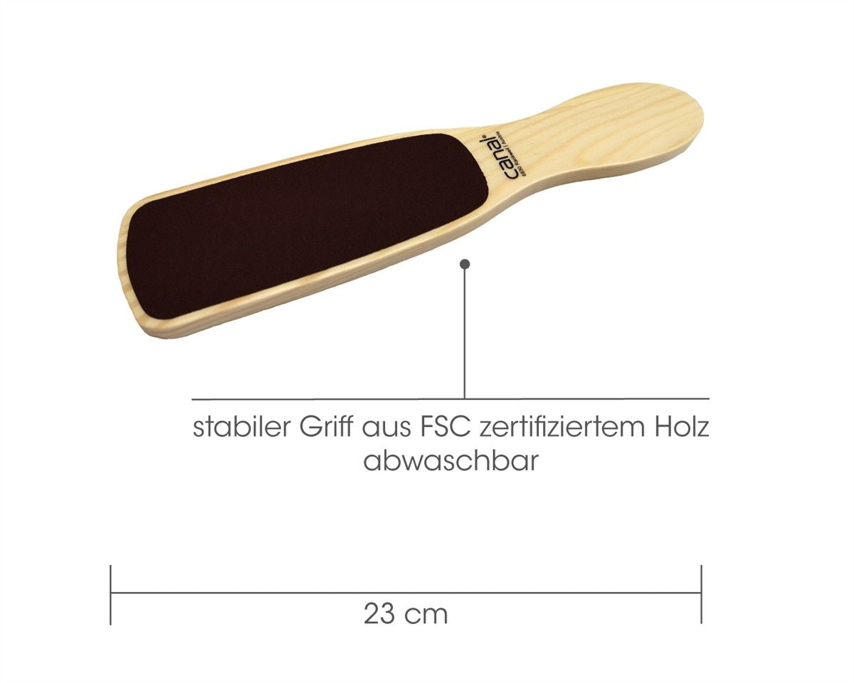 Hornhautfeile natur mit Holzgriff