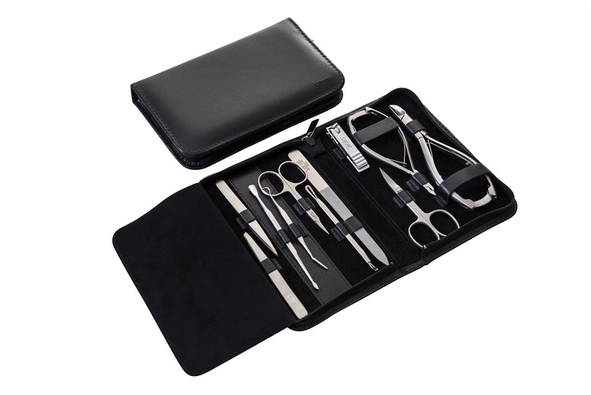 Maniküre-Set aus Leder, 11-teilig