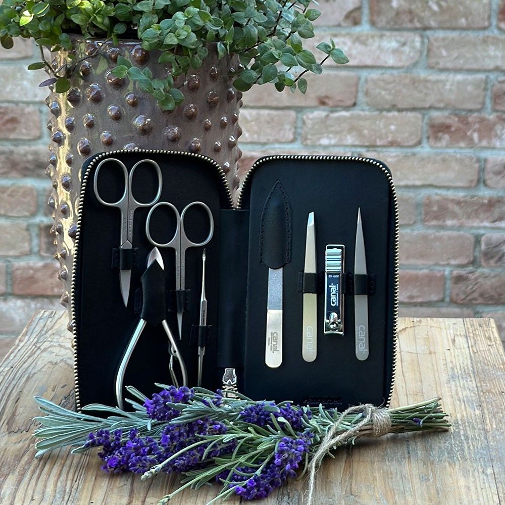 Maniküre-Set aus Leder, 8-teilig