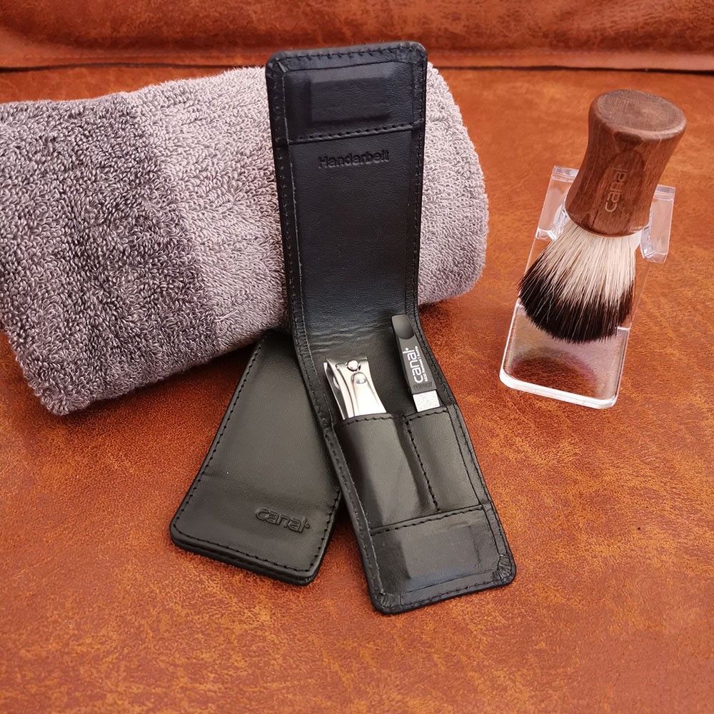 Maniküre-Set aus Leder, 2-teilig