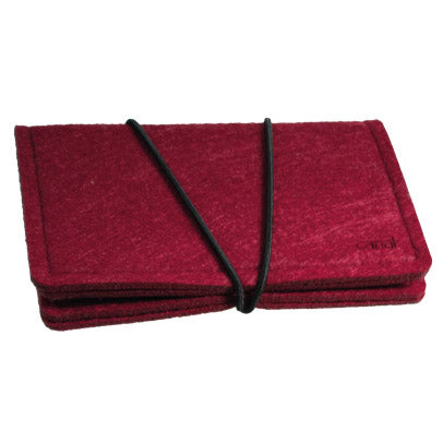 canal Maniküre Etui aus Filz rot, leer