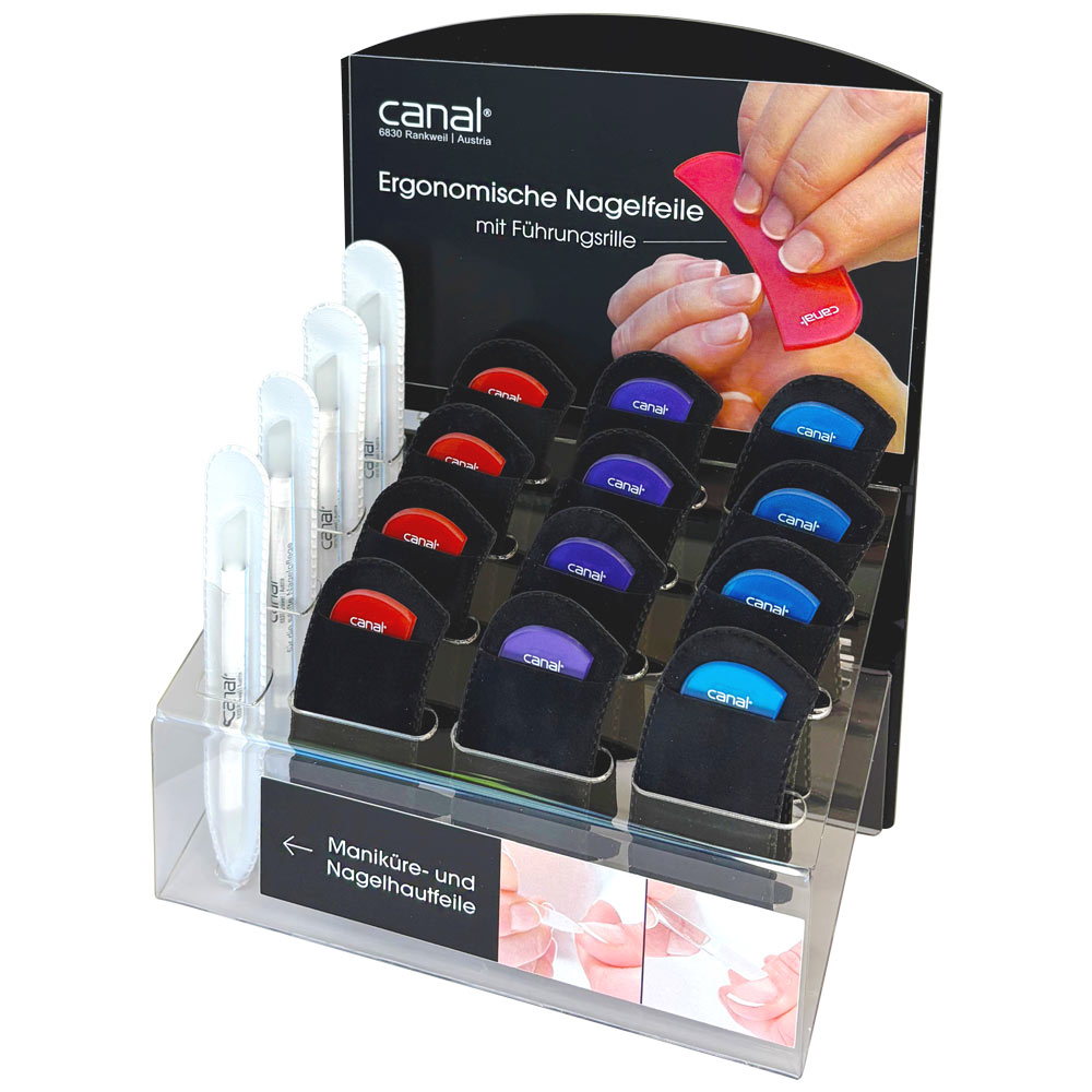 Acryl-Display Glasnagelfeilen gebogen