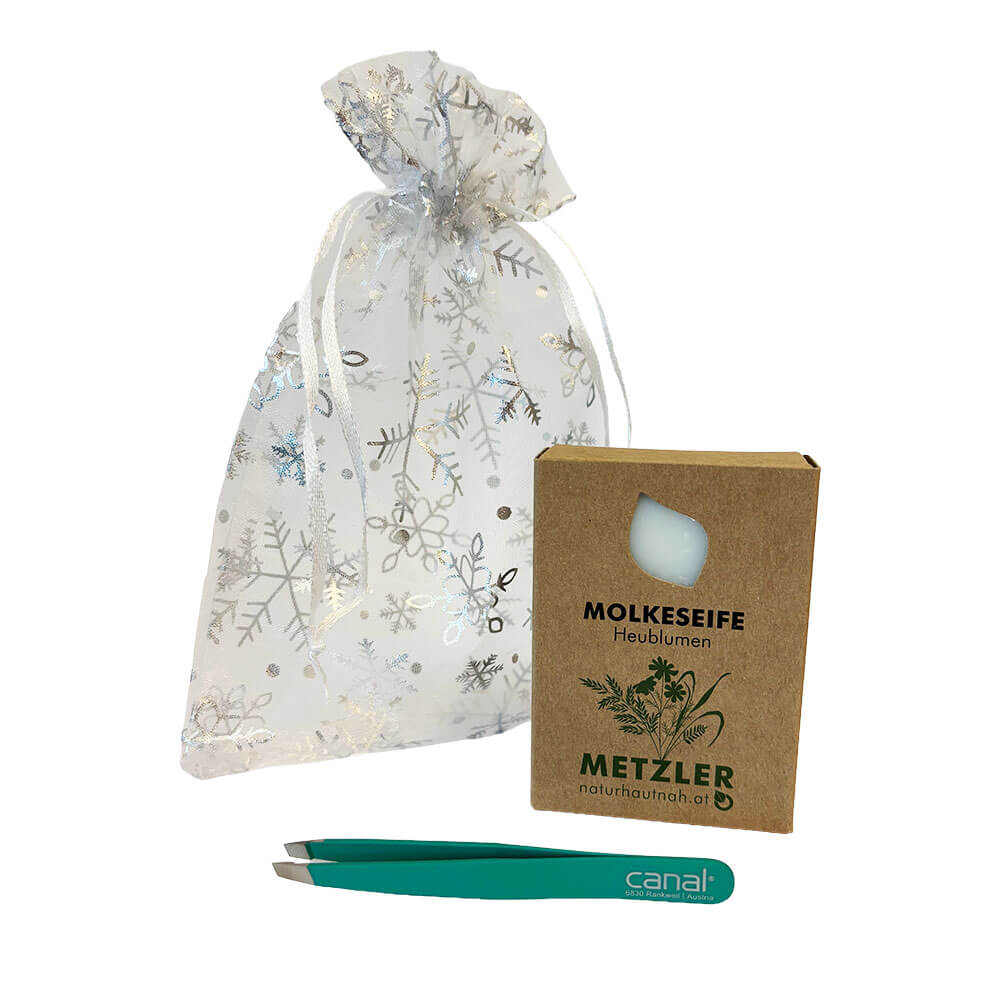 Geschenkset "Pinzette & Molkeseife"