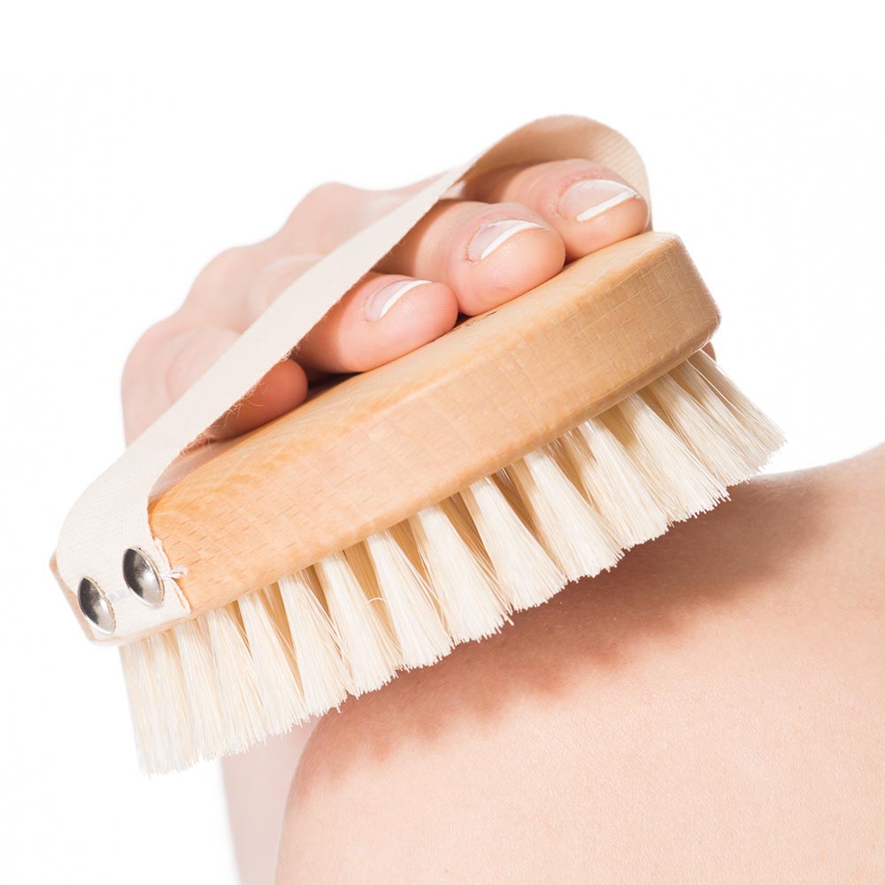 canal Massagebürste mit Naturborsten, Anwendung