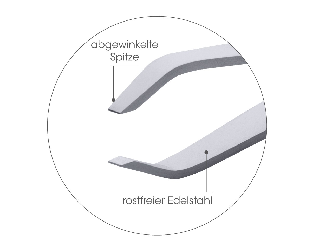 Haarpinzette Spitze in Klauenform rostfrei Haarpinzette Spitze in Klauenform rostfrei