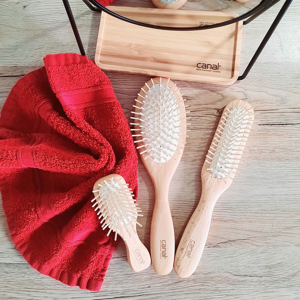 cushion brush with wooden pins, small cushion brush with wooden pins, small