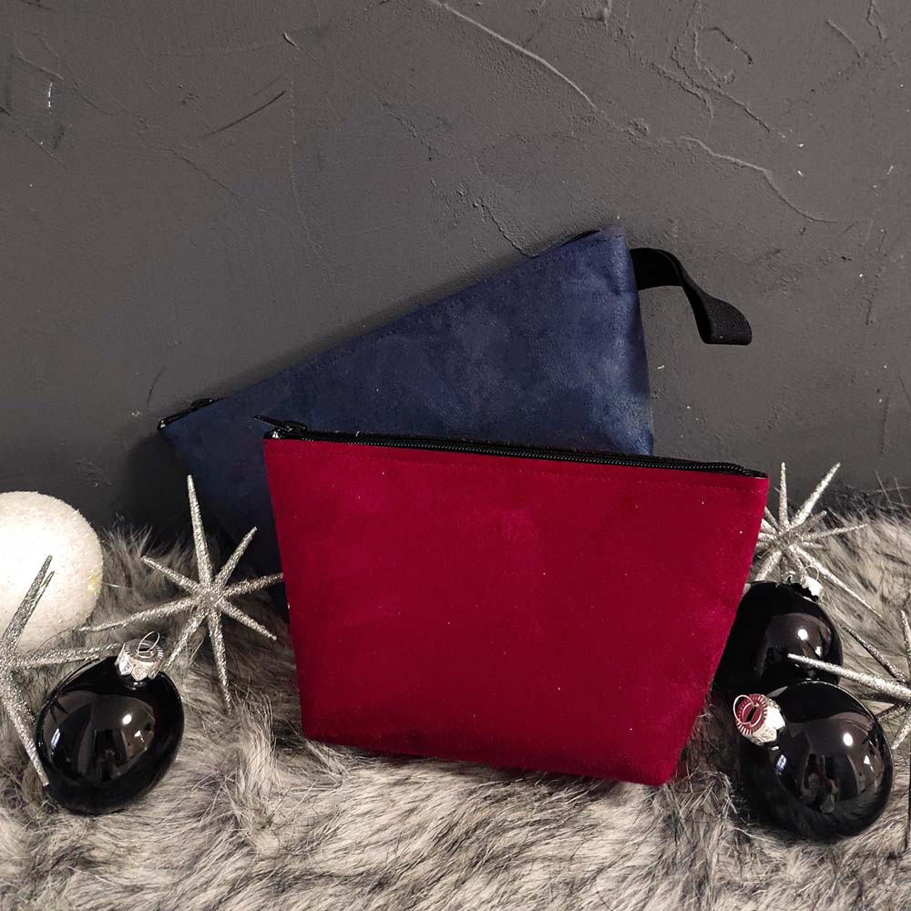 cosmetic bag large, blue 3-piece