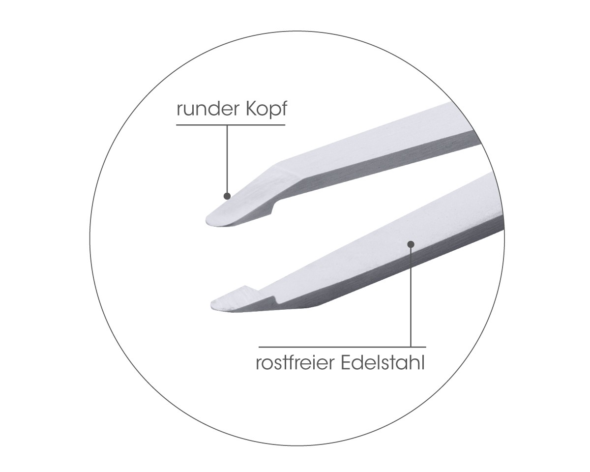 Haarpinzette runde Spitze rostfrei Haarpinzette runde Spitze rostfrei