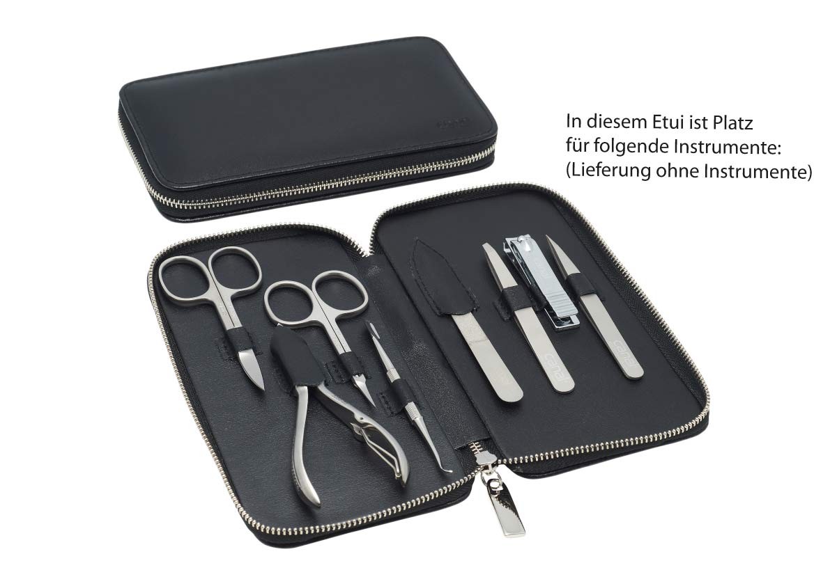 Reißverschluss-Etui aus Rindsleder, unbestückt Reißverschluss-Etui aus Rindsleder, unbestückt