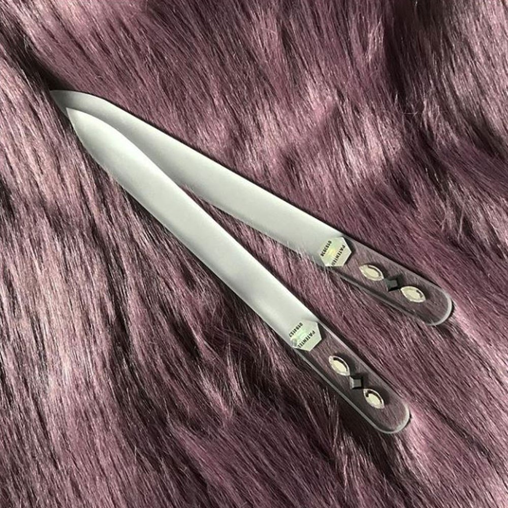 glass nail file with crystals, 14 cm glass nail file with crystals, 14 cm