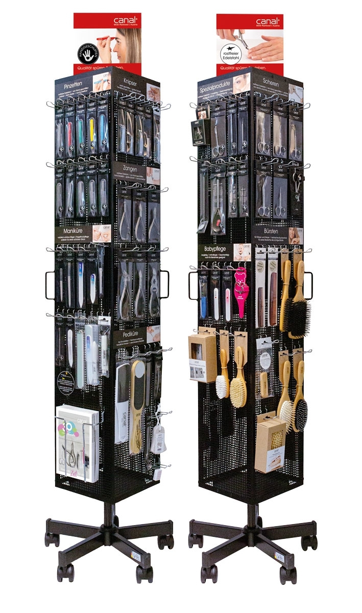 Floor display 4-sided black, 108 pieces Floor display 4-sided black, 108 pieces