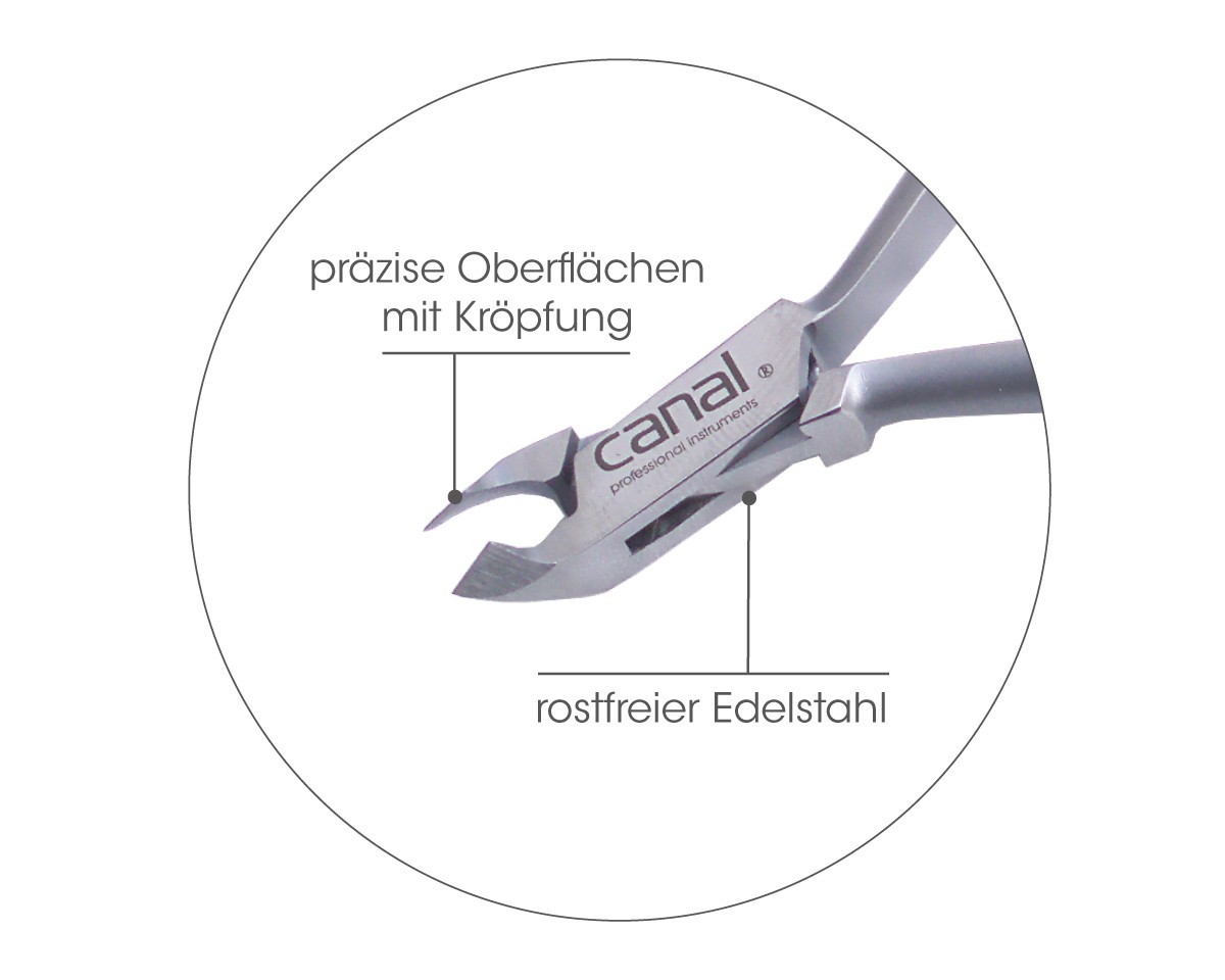 Tronchese pelle INOX, 11 cm, lunghezza di taglio 5 Tronchese pelle INOX, 11 cm, lunghezza di taglio 5