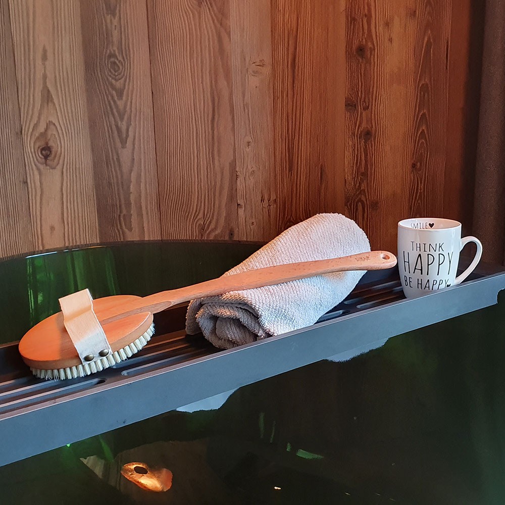 Spazzola da bagno con setole naturale e manico lev