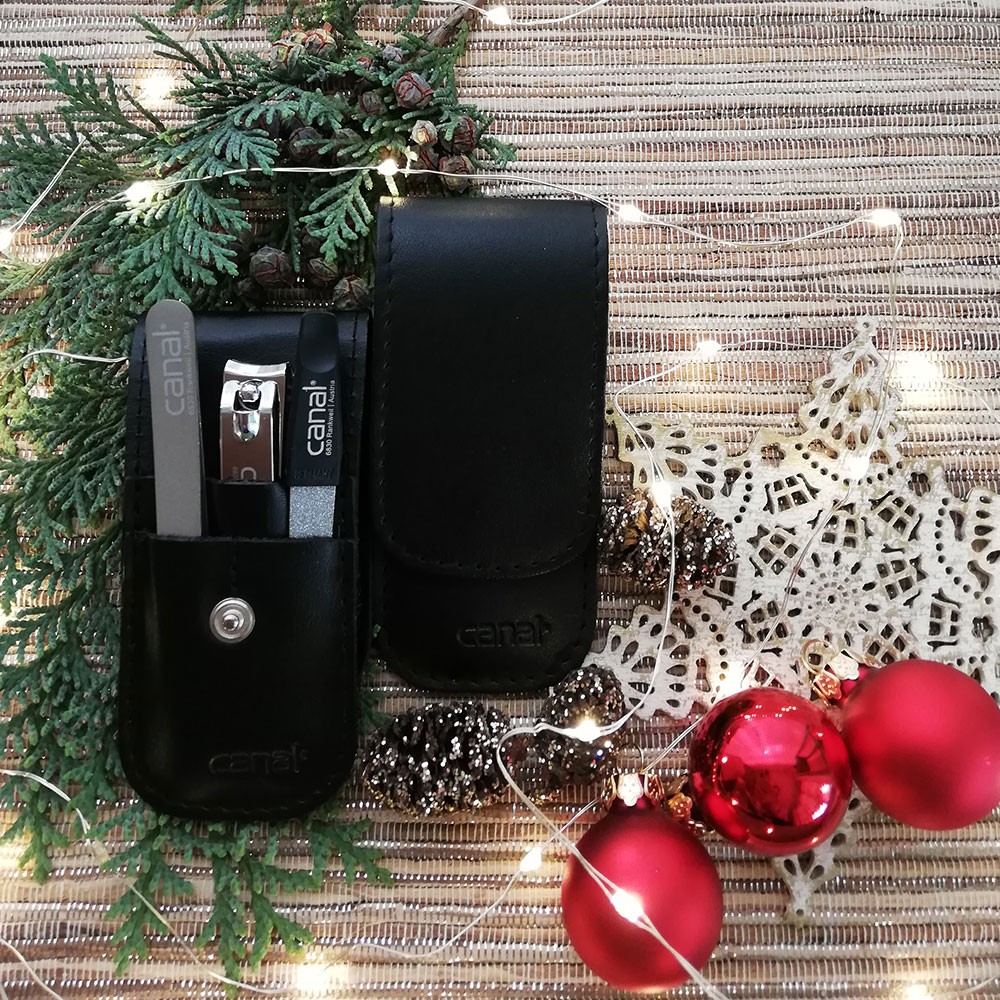 Custodia con pulsante, nero, 3 pezzi Custodia con pulsante, nero, 3 pezzi