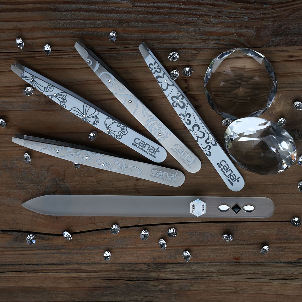 glass nail file with crystals, 14 cm glass nail file with crystals, 14 cm