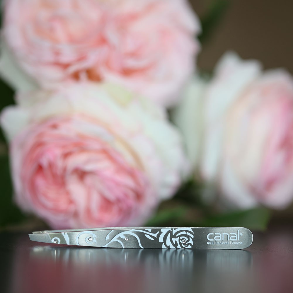 Haarpinzette schräg "Aurora" Rose Haarpinzette schräg "Aurora" Rose