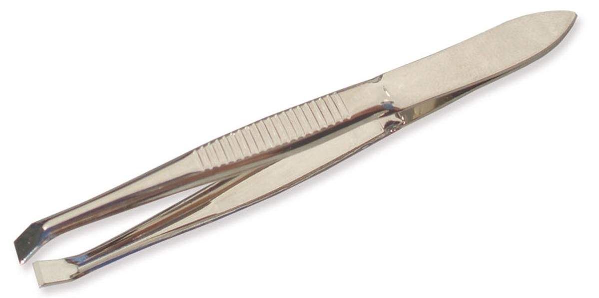 straight  tweezers cranked