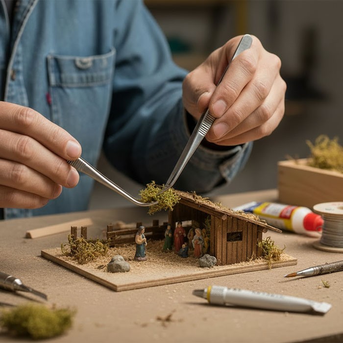 Spezialpinzette gebogen, 13 cm