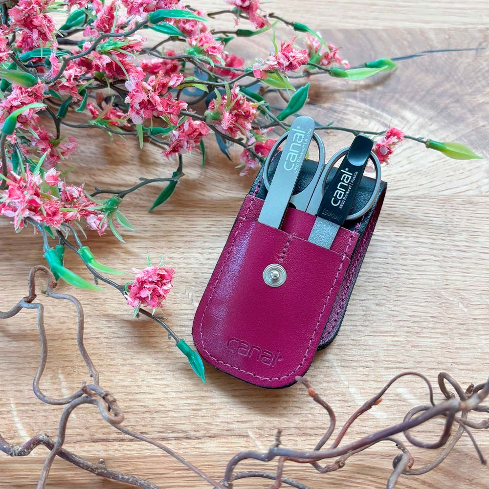 manicure case with 3 instruments