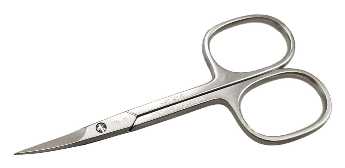 Nagel- und Hautschere gebogen vernickelt Nagel- und Hautschere gebogen vernickelt