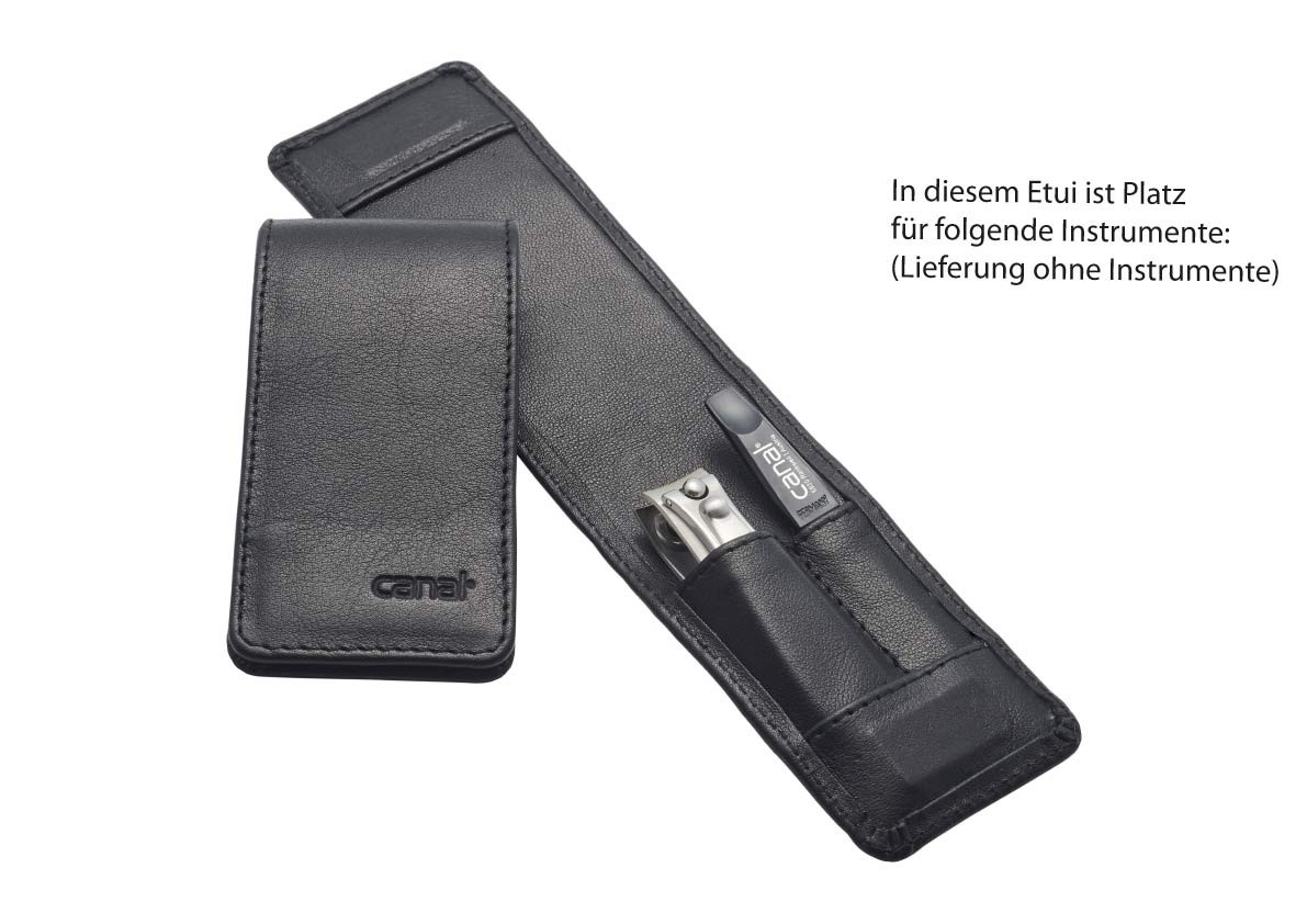 Stecketui aus Nappaleder schwarz, unbestückt Stecketui aus Nappaleder schwarz, unbestückt