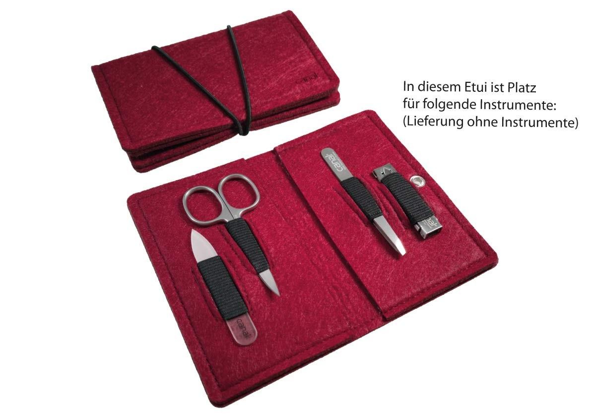 Maniküre-Etui aus Filz, unbestückt Maniküre-Etui aus Filz, unbestückt
