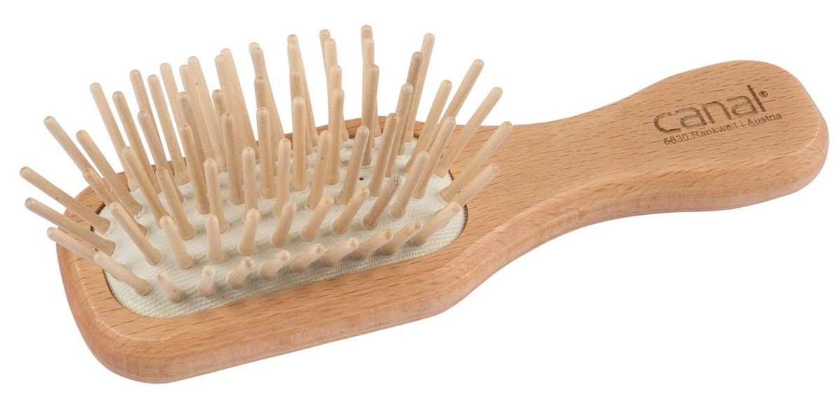 Brosse à cheveux à picots en bois, mini Brosse à cheveux à picots en bois, mini