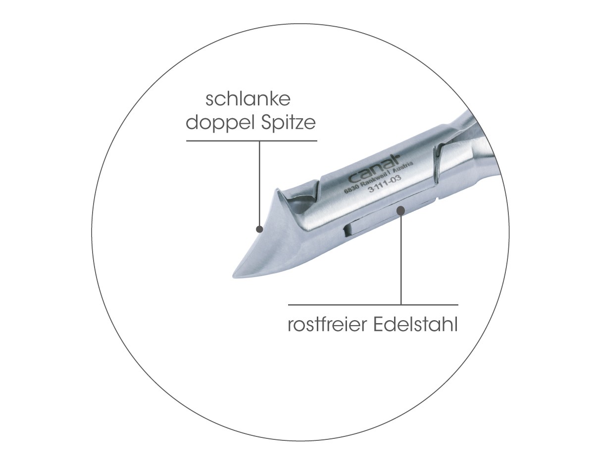 Kopfschneider mit zwei Spitzen rostfrei, 12 cm Kopfschneider mit zwei Spitzen rostfrei, 12 cm