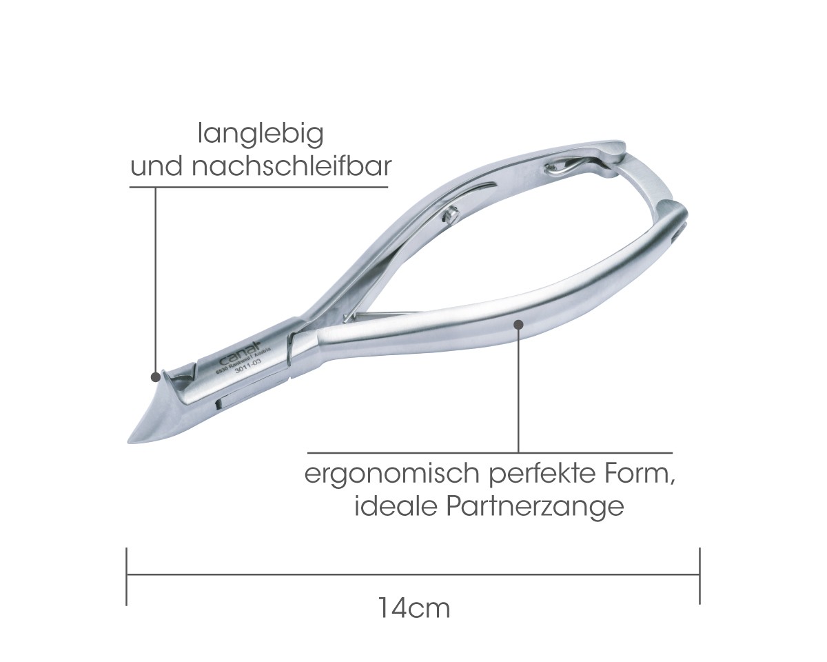 Pince à ongles double bec, inoxydable, 14 cm Pince à ongles double bec, inoxydable, 14 cm