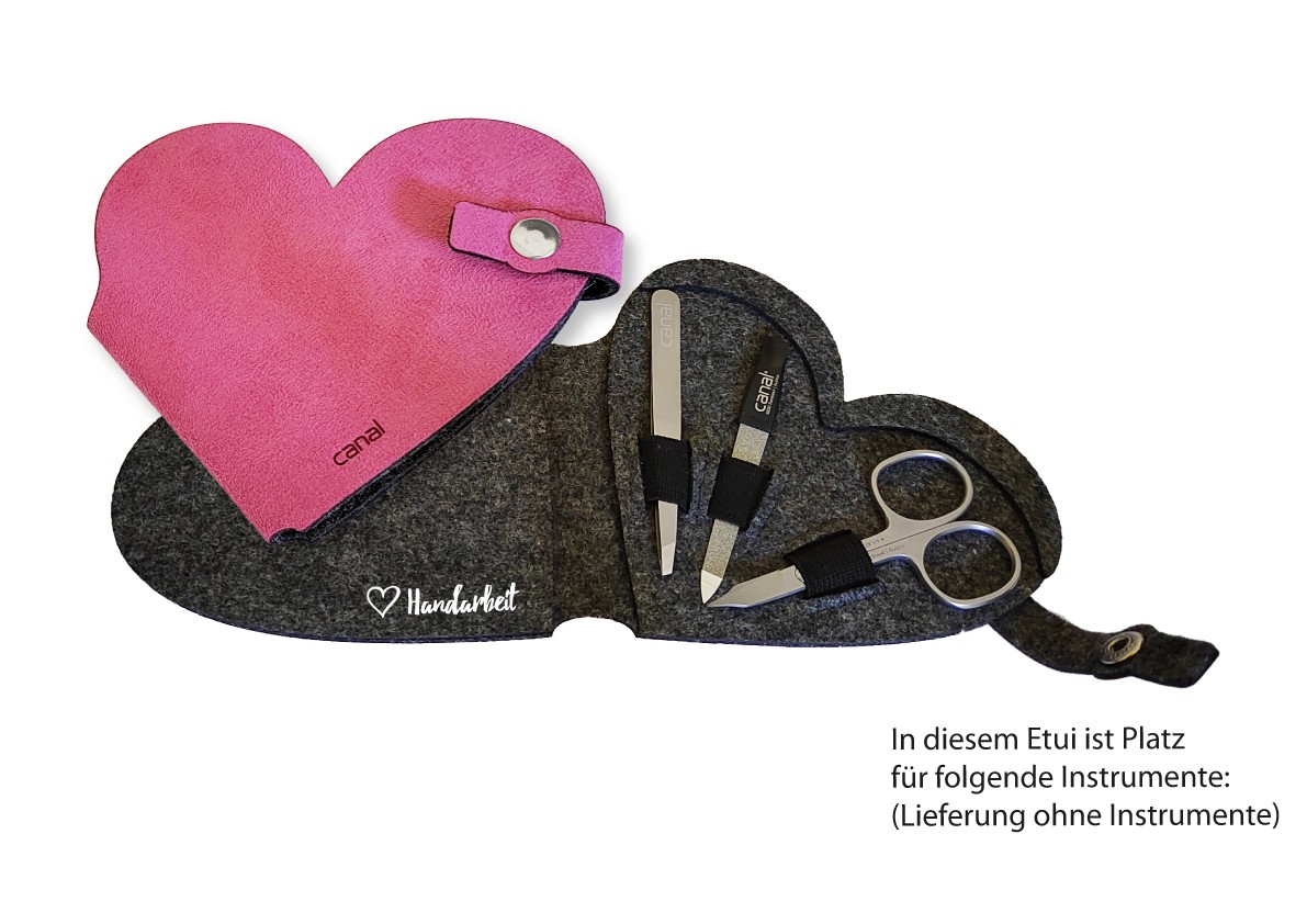 Herz-Etui aus Filz, unbestückt Herz-Etui aus Filz, unbestückt