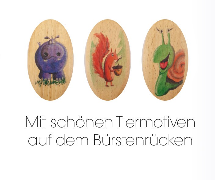 Kinderhaarbürste mit hochwertigen Naturborsten Kinderhaarbürste mit hochwertigen Naturborsten