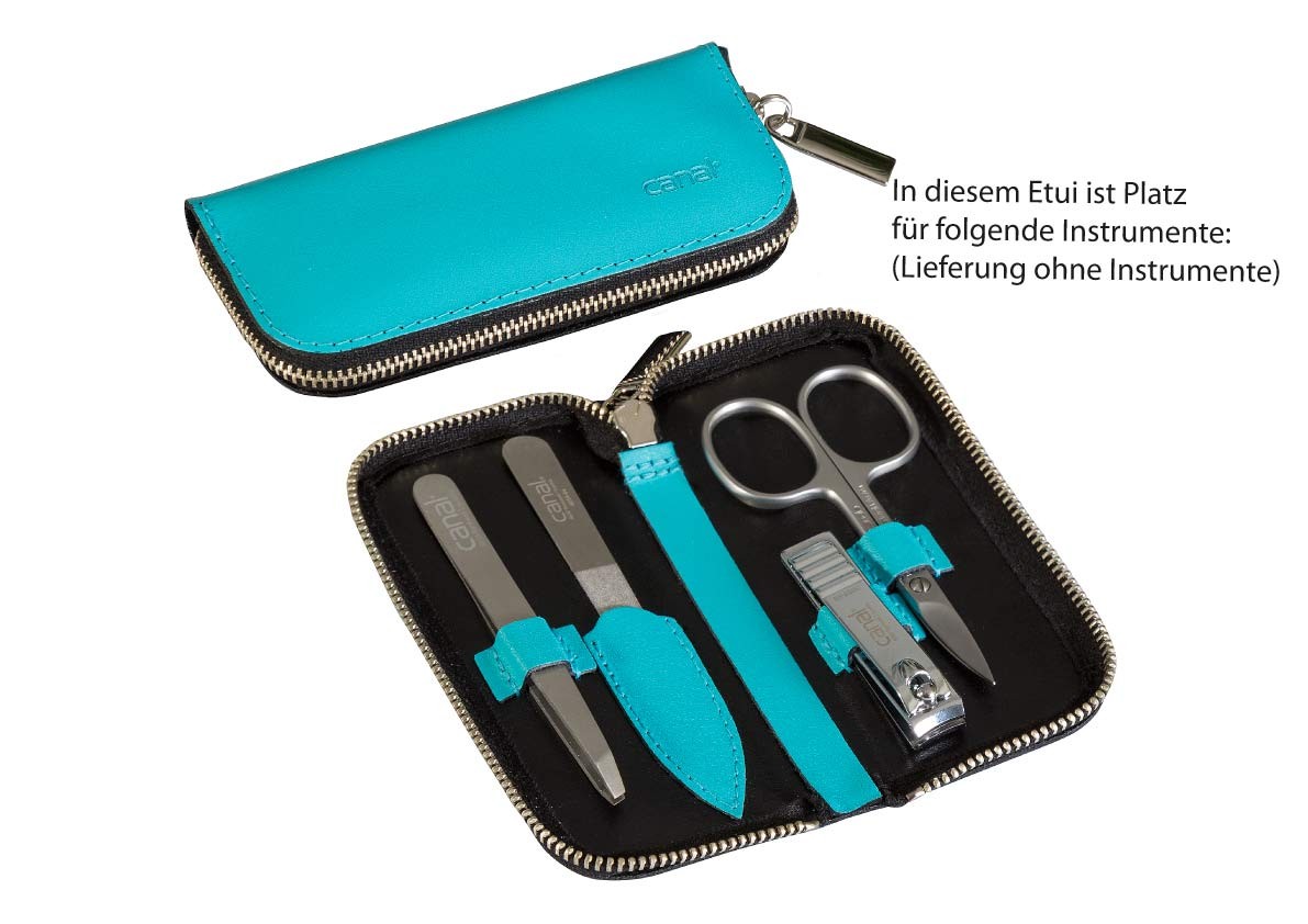 Reißverschluss-Etui aus Rindsleder, unbestückt Reißverschluss-Etui aus Rindsleder, unbestückt