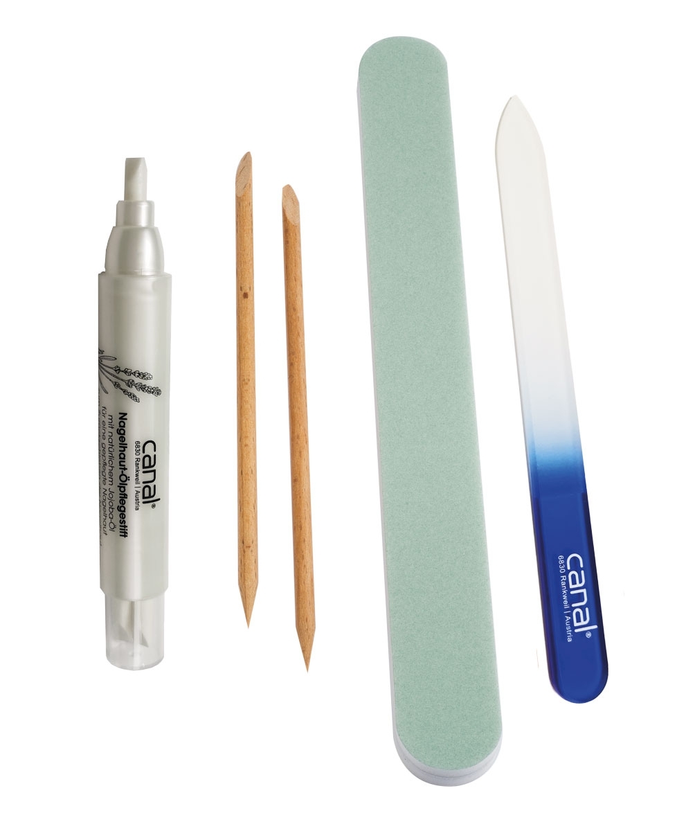 nail care kit with glass nail file, package of 4 nail care kit with glass nail file, package of 4