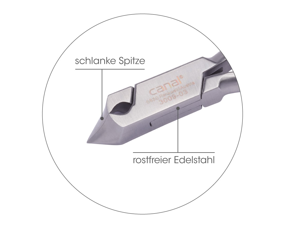 Kopfschneider mit einer Spitze rostfrei, 14 cm Kopfschneider mit einer Spitze rostfrei, 14 cm