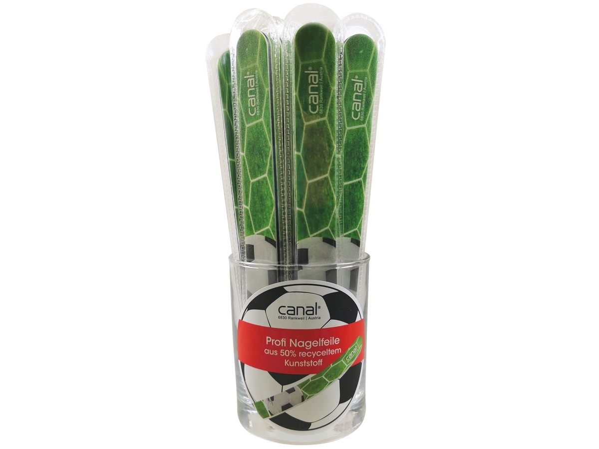 Sandblattfeilen im Glasdisplay, 22-teilig Sandblattfeilen im Glasdisplay, 22-teilig