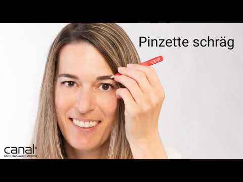 Haarpinzette runde Spitze rostfrei